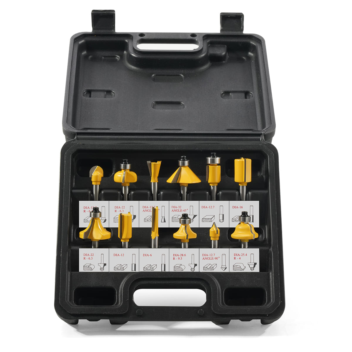 ชุดดอกเราท์เตอร์ DELTON รุ่น RB12-SET 1/4 นิ้ว 12 ชิ้น_0